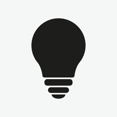 Bulb Icon Vector Template For Web, Computer And Mobile App