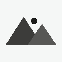 Mount Icon Vector Template For Web, Computer And Mobile App