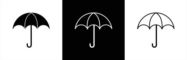 Umbrella icon set. Umbrella icon with simple design. Vector illustration	