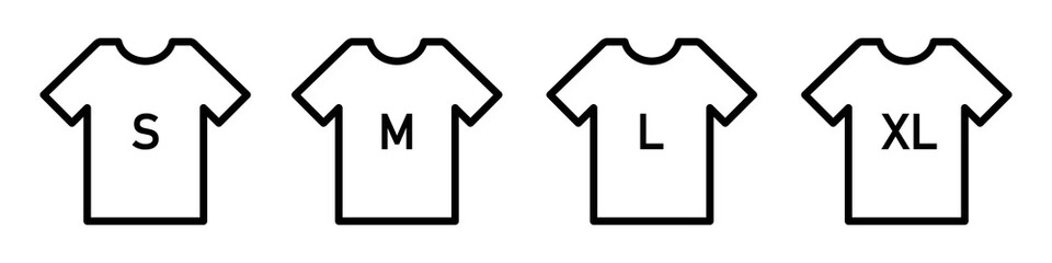 T-shirt size icon, vector illustration