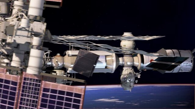 International Space Station in Space on Earth Orbit 05