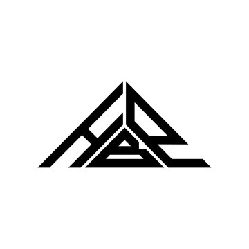 HBP letter logo creative design with vector graphic, HBP simple and modern logo in triangle shape.