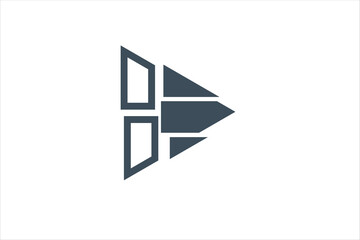 Triangle shape brick puzzle logo design abstract geometric icon symbol modern business company