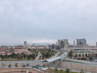 [Uzbekistan] Samarkand cityscape with Bibi Khanym Mosque (Samarkand)