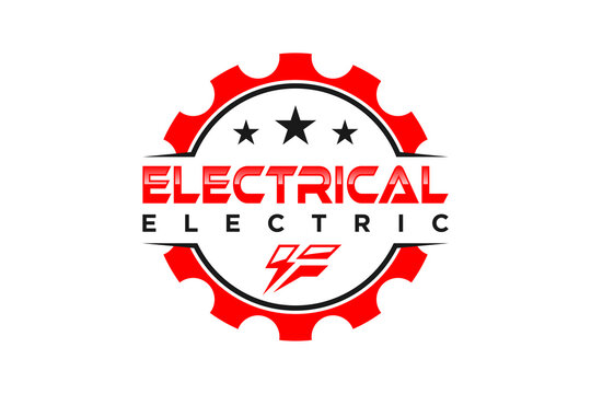 Electric industry logo design power plants lightning icon symbol illustration engineering technology