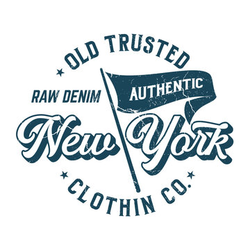 New York Clothing Co. - Tee Design For Printing. Good for poster, wallpaper, t-shirt, gift.