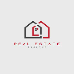 real estate concept home design logo vector illustration