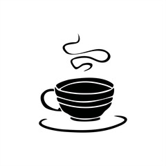 minimalist coffee cup illustration for icon  logo or stamp