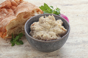 Jewish traditional cuisine herring mousse Forsmak