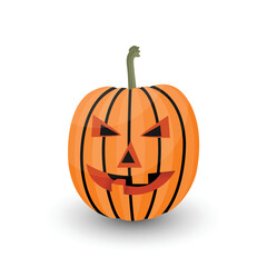 Simple Creative Halloween Illustration Art Design, 2D Design Style And Unique Design Concept, Sweet Pumpkin Design Style With White Background.