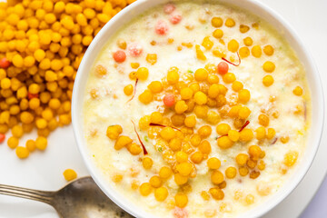 Sweet Bundi Kheer or payasam is a tasty Indian dessert recipe