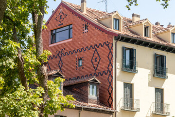 Fototapeta na wymiar Old architecture in Real Sitio de San Ildefonso, Spain