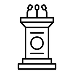 Lectern Line Icon