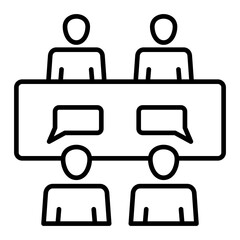 Meeting Line Icon