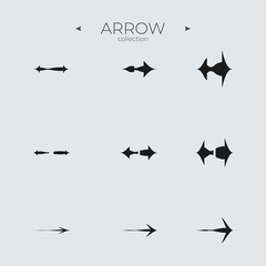 Line Arrow icon set. Line icons collection. Arrow basic UI elements. To use in web and mobile UI. Editable vector stroke