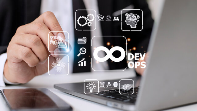 DevOps Methodology Development Operations agil programming technology concept.