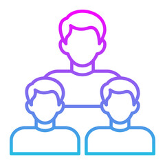 Group Line Gradient Icon