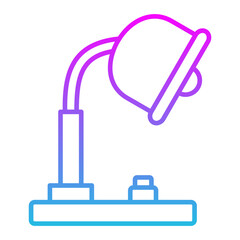Table Lamp Line Gradient Icon