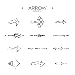 Simple set of arrow icons. Arrow vector icon set. Modern vector symbols. For Web Graphics. Vector