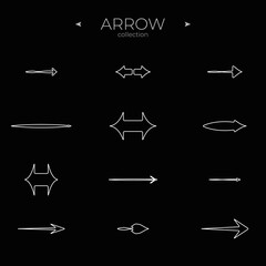 Line Arrow icon set. Linear Arrow icons set. Modern vector symbols. Web symbols for web sites. Vector