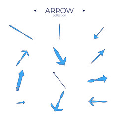 Set of colour arrows. Arrows vector collection. Arrow logo concept. Symbol set. Vector illustration