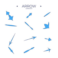 Colorful arrows. Collection in color. Direction arrows. For website design. Arrows Isolated