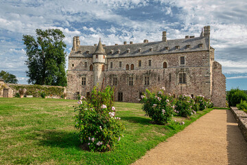 Fototapeta premium Château de la Roche-Jagu is a 15th century fortified house located l in the Côtes-d'Armor, Brittany, France