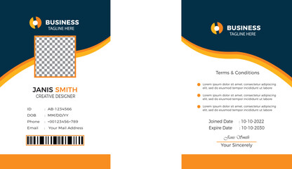 This is a clean eye-catchy ID cardTemplate suitable for all businesses.
Easy to edit, all you need to know the very basic of Illustrator to change the text and Its print ready
