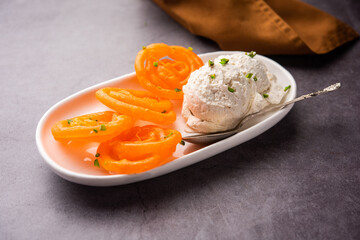 Jalebi Ice Cream, combination of Indian dessert with a twist