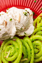 Jalebi Ice Cream, combination of Indian dessert with a twist