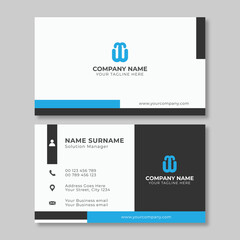 Creative and Clean Business Card Template. Flat stationery Design