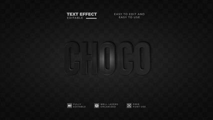 Chocolate style text effect editable