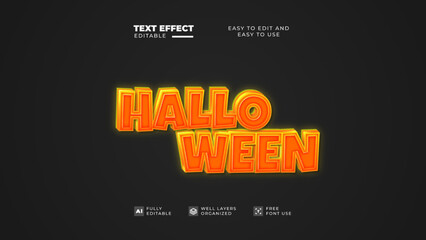 Halloween style text effect editable