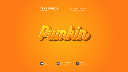 Pumkin style text effect editable