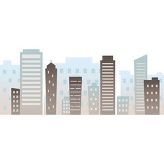 Brown graduent city silhouette