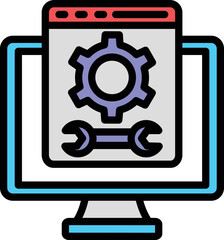 Web maintenance Vector Icon


