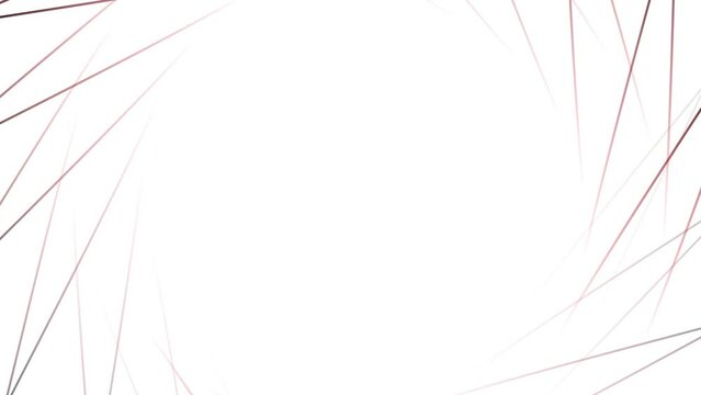 Abstract lines circle pattern motion loop on white background.