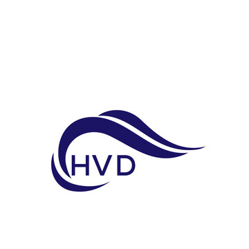HVD letter logo. HVD blue image on white background. HVD Monogram logo design for entrepreneur and business. HVD best icon.
