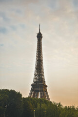 Fototapeta na wymiar Eiffel Tower from the river Seine