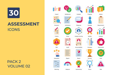 assessment icons collection.