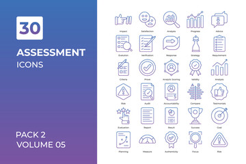 assessment icons collection.