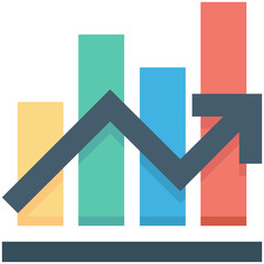 Graph Colored Vector Icon