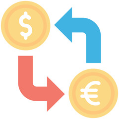 Dollar Exchange Colored Vector Icon