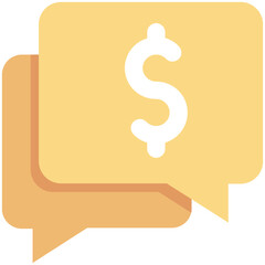 Business Talk Colored Vector Icon