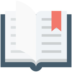 Open Book Colored Vector Icon