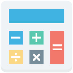 Obraz premium Calculator Colored Vector Icon