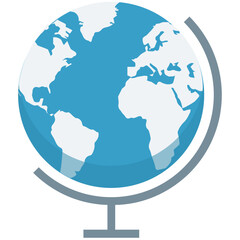 Table Globe Colored Vector Icon