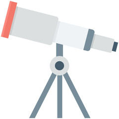 Telescope Colored Vector Icon