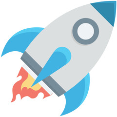 Rocket Colored Vector Icon