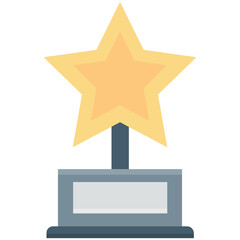 Star Trophy Colored Vector Icon
